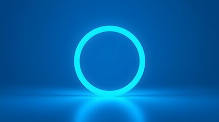Blue Circular Light Reflection