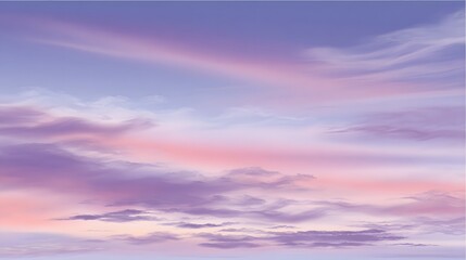 Obraz premium Delicate pastel hues paint a sunset sky.