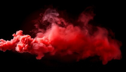 red smoke cloud fog dust isolated background