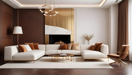 Photo interior modern design room 3d illustration