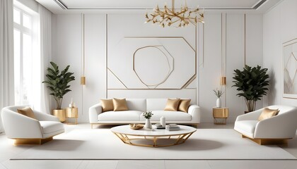 Photo interior modern design room 3d illustration