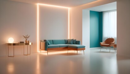 Photo interior modern design room 3d illustration