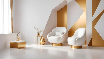 Photo interior modern design room 3d illustration