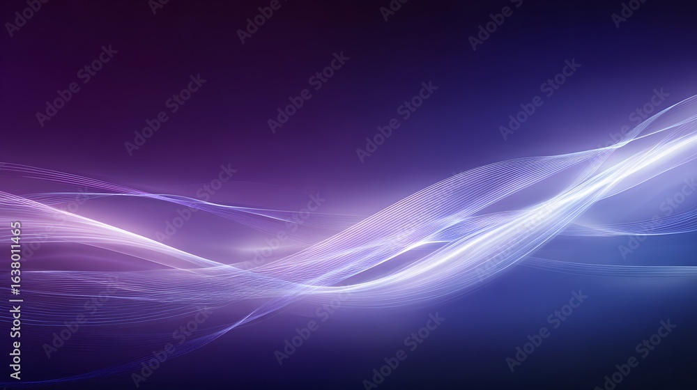 Poster Abstract design with flowing lines of light.