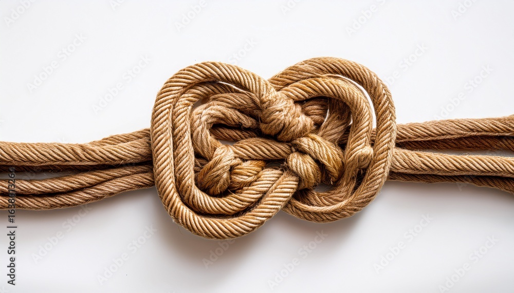 Poster rope knot tying techniques workshop instructional guide overhead view isolated on white background