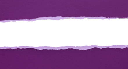 Torn purple paper with distressed edges on a white background, creating a dramatic and textured look for artistic projects.