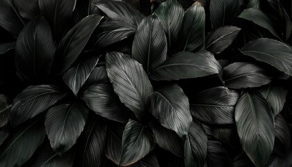 dark leaves in cluster
