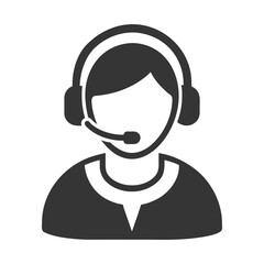 Customer Service Agent with Headset Icon