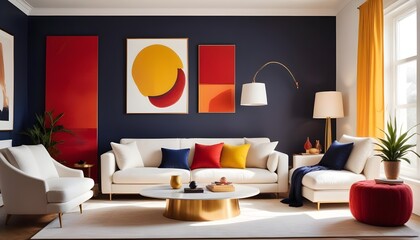 Photo interior modern design room 3d illustration