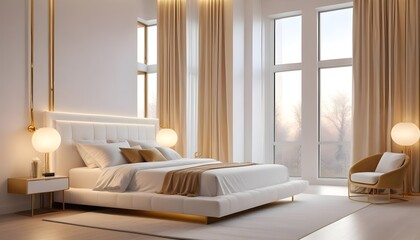 Photo interior modern design room 3d illustration