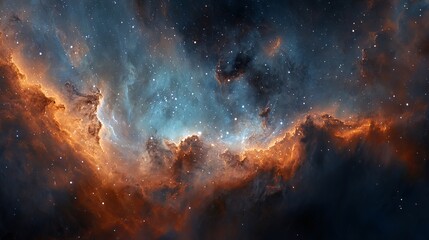 Fototapeta premium Stunning cosmic nebula with vibrant colors and sparkling stars, ideal for digital art and design