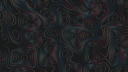 Fototapeta premium Topographic map pattern background vector. Abstract mountain terrain map background with abstract shape line texture. Vintage outdoors style wallpaper.