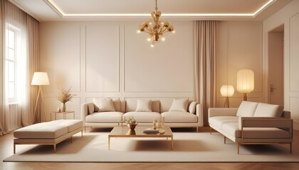 Photo interior modern design room 3d illustration