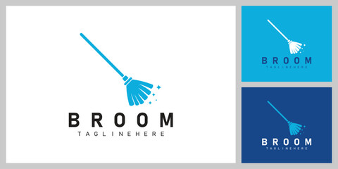 Minimal Broom and Dustpan Icon &ndash; Modern Cleaning Logo for Housekeeping and Sanitation Services