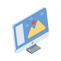 Get this isometric icon of modern graphic designing tool