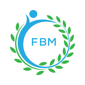 FBM letter logo. FBM blue image on white background. FBM Monogram logo design for entrepreneur and business. . FBM best Sports club logo.
