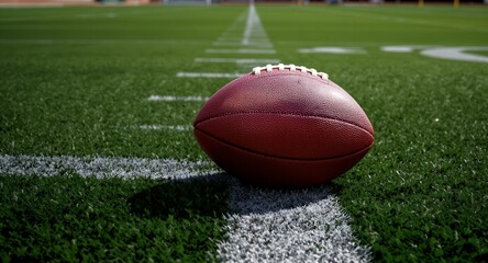 Football on Field Gridiron Sports Background