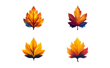 Modern autumn logo with maple leaf, earthy colours and minimal background. A magical sign of seasons symbolizing diversity, tranquility, and nostalgic perfection, ready to headline any design