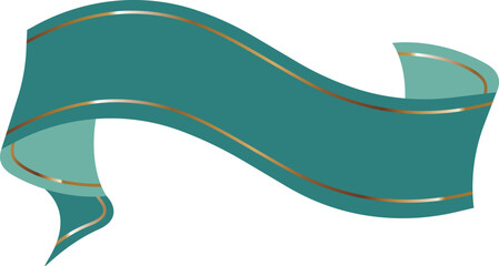 高級感のあるエレガントなリボン　グリーン