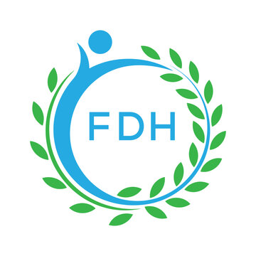 FDH letter logo. FDH blue image on white background. FDH Monogram logo design for entrepreneur and business. . FDH best Sports club logo.

