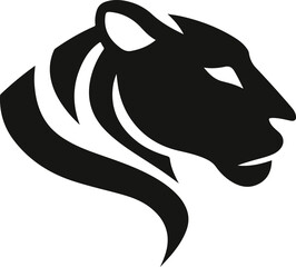 Stylized animal head silhouette profile