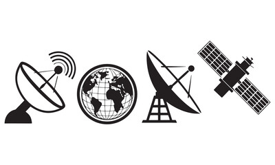 Satellite and Antenna Icons