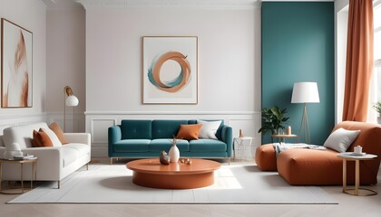 Photo interior modern design room 3d illustration