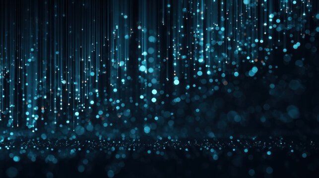 falling blue lights abstract background