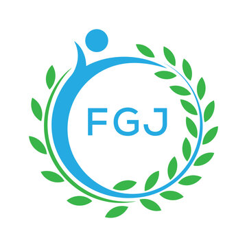 FGJ letter logo. FGJ blue image on white background. FGJ Monogram logo design for entrepreneur and business. . FGJ best Sports club logo.
