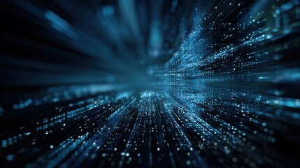 digital data stream flowing fast