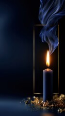 Elegant all saints day typography with golden flame design