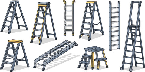 Create a kinds of deferent Lit wooden match stick burning Matchstick fire with flame symbol vector art with white background. © al