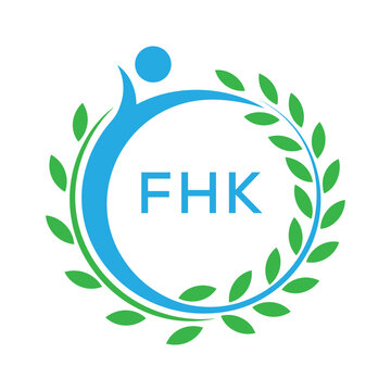 FHK letter logo. FHK blue image on white background. FHK Monogram logo design for entrepreneur and business. . FHK best Sports club logo.

