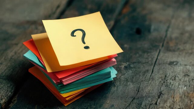 A set of colorful sticky notes piled on top of each other, suggesting organization and creativity.
