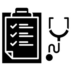 Diagnosis glyph icon