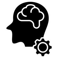 Psychology glyph icon