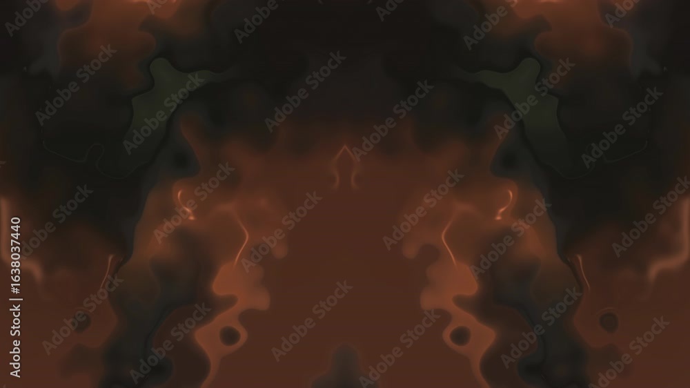 Aufkleber abstract fluid art with chocolate brown hues dynamic symmetrical patterns and layered depths with su