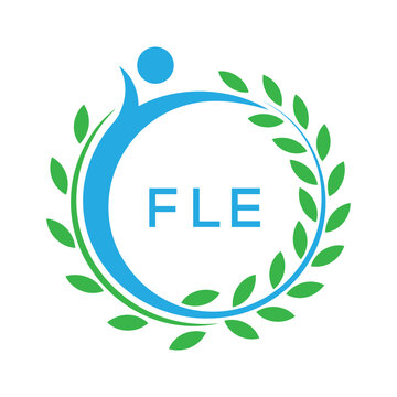 FLE letter logo. FLE blue image on white background. FLE Monogram logo design for entrepreneur and business. . FLE best Sports club logo.
