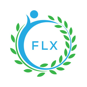 FLX letter logo. FLX blue image on white background. FLX Monogram logo design for entrepreneur and business. . FLX best Sports club logo.
