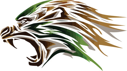 Abstract animal head graphic design