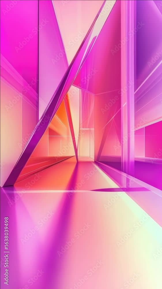 Poster Intricate architectural structure with cubist elements and digital rendering.