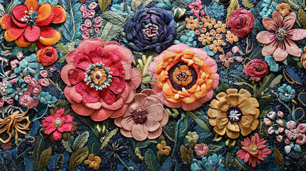 Floral Patterns Forming Intricate Symbols of Joy – AI Generative

