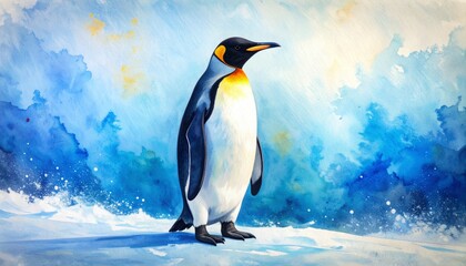 Fototapeta premium Emperor Penguin Illustration