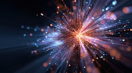 vibrant light burst abstract design