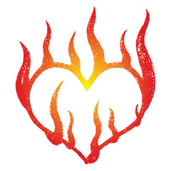 Simple vector flame icon in flat style 