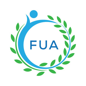FUA letter logo. FUA blue image on white background. FUA Monogram logo design for entrepreneur and business. . FUA best Sports club logo
