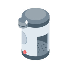 Premium 3d style icon of automatic coffee maker