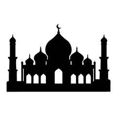 Mosque silhouette vector illustration stock illustration