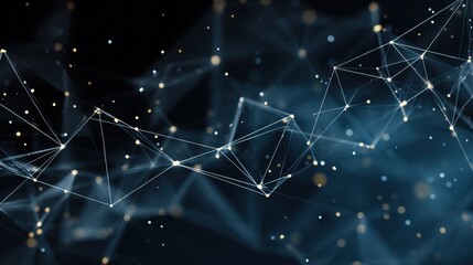 glowing network nodes abstract design