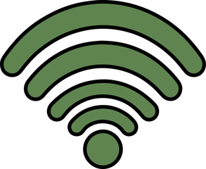 WiFi Signal Icon with Text